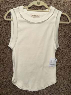 We The Free Ribbed Tank Top Size Small